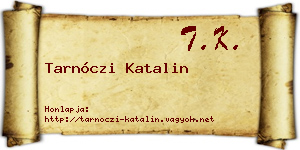 Tarnóczi Katalin névjegykártya